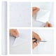thumbnail image 4 of Papel de contacto de mármol blanco perlado, vinilo autoadhesivo, papel tapiz resistente al agua y al fuego para estufas, pegatinas decorativas para despegar y pegar, 4 of 5