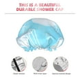 thumbnail image 5 of YFYANG Women's Double Waterproof Shower Cap, Blue Diamond Geometric Graffiti Reusable Hair Cap for All Hair Styles and Head Sizes, 5 of 9