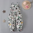 thumbnail image 6 of Baby Rompers Girl Elegant Cartoon Sleeveless Square Neck Girls Loose Floral Strap Harem Jumpsuit Outdoor Casual Outfit, 6 of 9