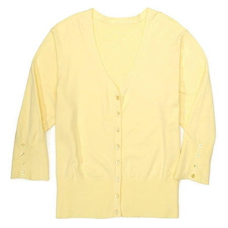 George - Women's Plus Soft Cotton Cardigan Sweater