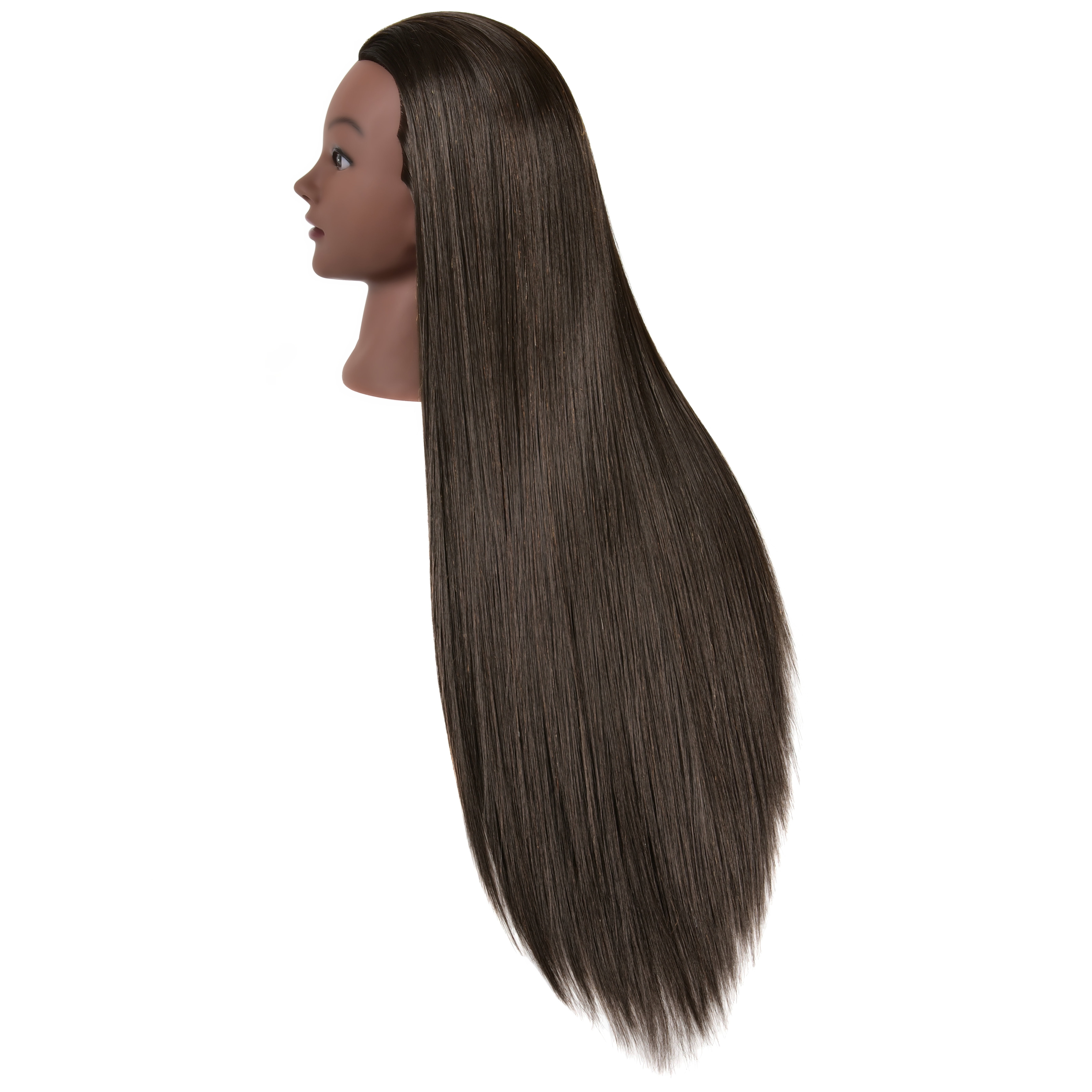 RYHAIR 30 inches Long 80% Human Hair Mannequin Head for Practice Braiding Styling Updos Cosmetology Barber Training Display with Stand