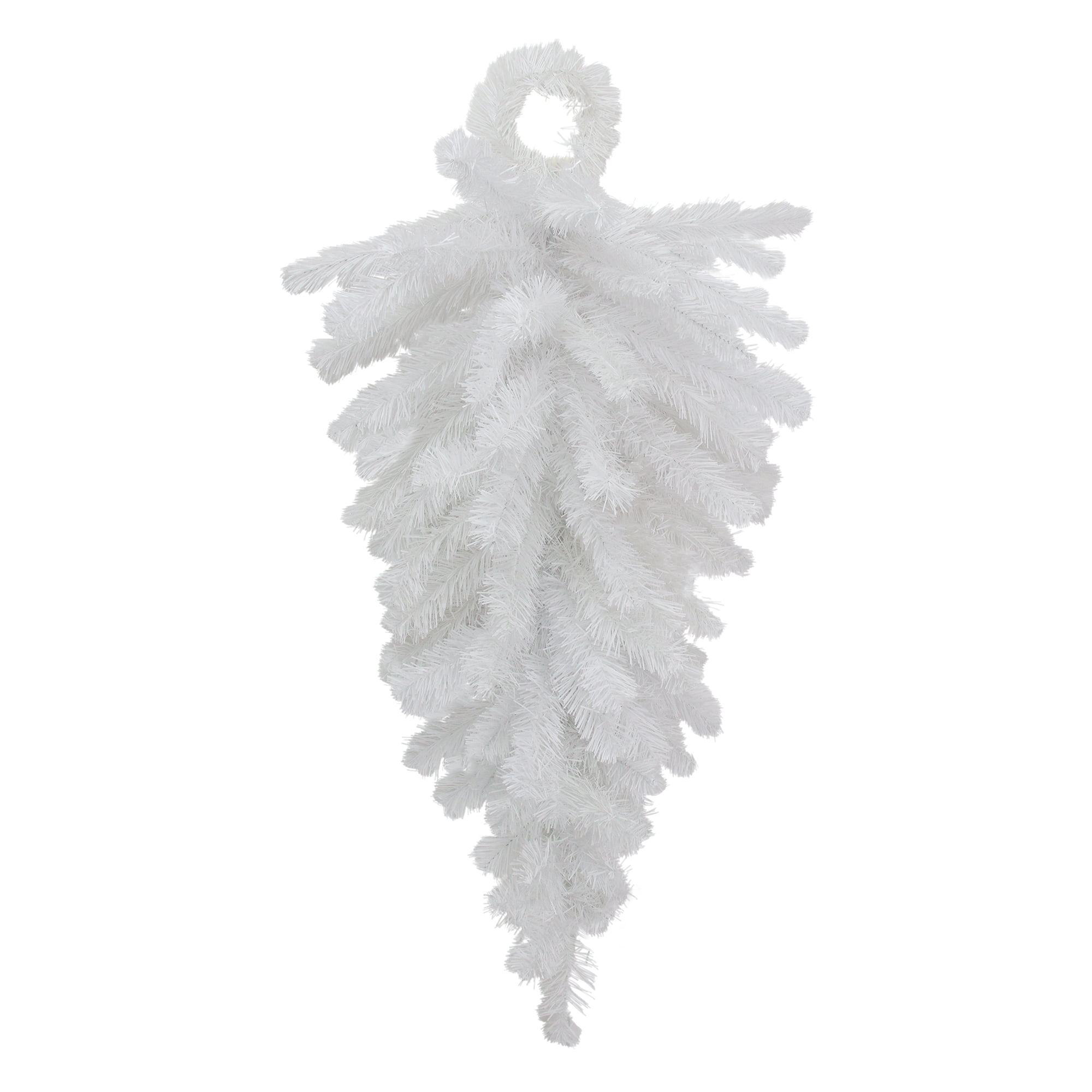 Northlight 30" Unlit Snow White Artificial Teardrop Christmas Swag