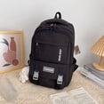 thumbnail image 3 of Mochila de nailon de gran capacidad para mujer, bolso escolar de viaje para ordenador portátil, para adolescentes, niños y niñas, Color sólido, nueva, 3 of 4