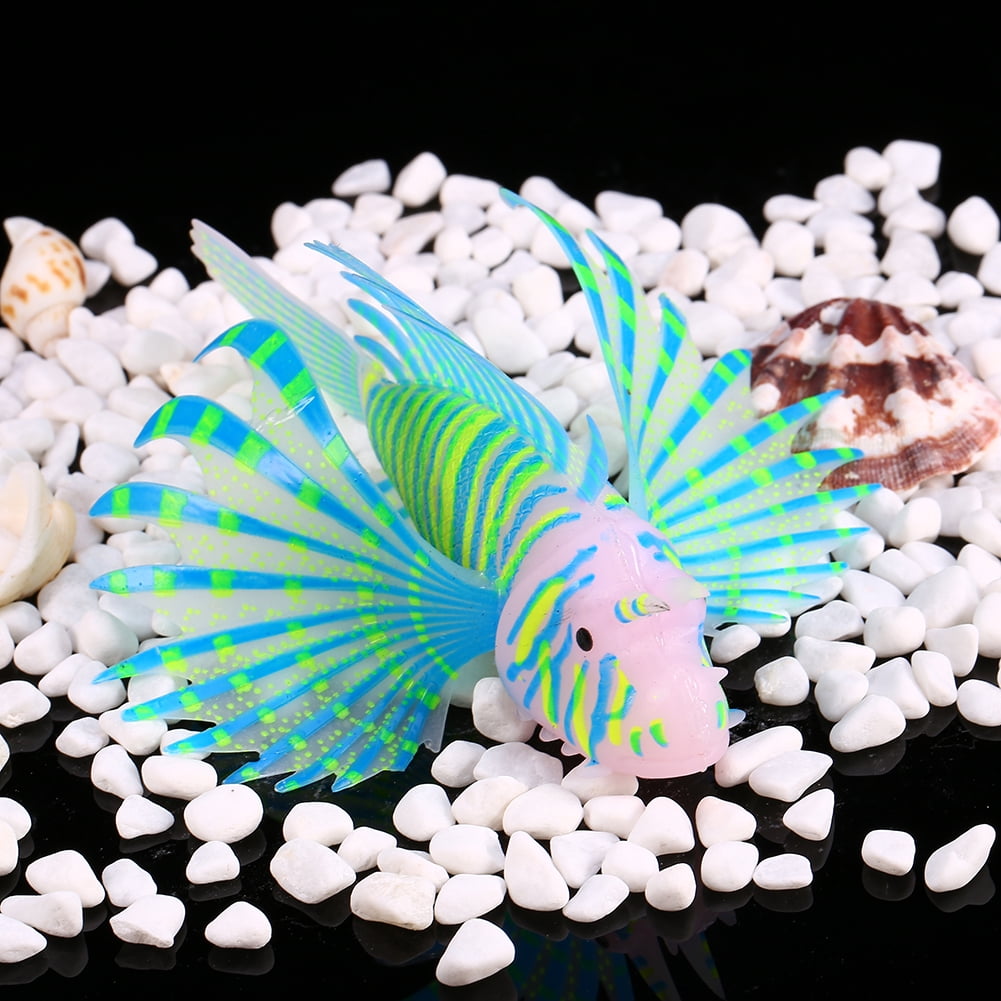 Fluorescence  Fish Aquarium Ornaments, Vibrant Fluorescence Fish Aquarium Ornaments, 3D Fluorescence Silicone For Fish Tanks Animals Pets Aquarium