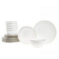 thumbnail image 3 of Saba Porcelain Gold Rim 18 Piece Dinnerware Set, Service For 6, 3 of 4