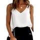 thumbnail image 1 of Camisola básica con tirantes y escote en V de satén para mujer, 1 of 6