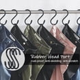 thumbnail image 4 of 12 Pack S Hooks for Hanging, 4 Inch Vinyl Coated S Hooks Heavy Duty, Steel Metal Rubber Coated Closet S Hooks for Hanging Plants Basket Jeans Clothes Bags Jewelry Towels Pot Pan Cups, 4 of 7