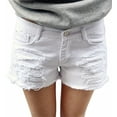 thumbnail image 1 of ONLYSHE Junior Shorts Distressed Pockets Ripped Denim Shorts for Summer Blue L, 1 of 5