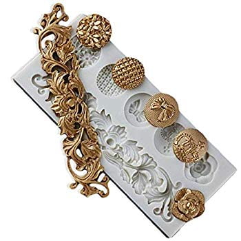 European Scroll Relief Border Silicone Mold Fondant Cake Decorating Tool Candy C 