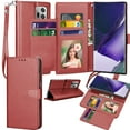 thumbnail image 1 of Galaxy Note 20 Ultra (2020),Takfox Leather Wallet Case Flip Magnetic Closure Card Slots Cash Pockets with Kickstand Protective Folio Flip Cover -Wine Red, 1 of 6