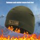 thumbnail image 5 of Gorros de invierno de lana a prueba de viento, deportes cálidos, gorra de esquí para correr, verde militar, verde Sywqhk Para Estrenar, 5 of 5