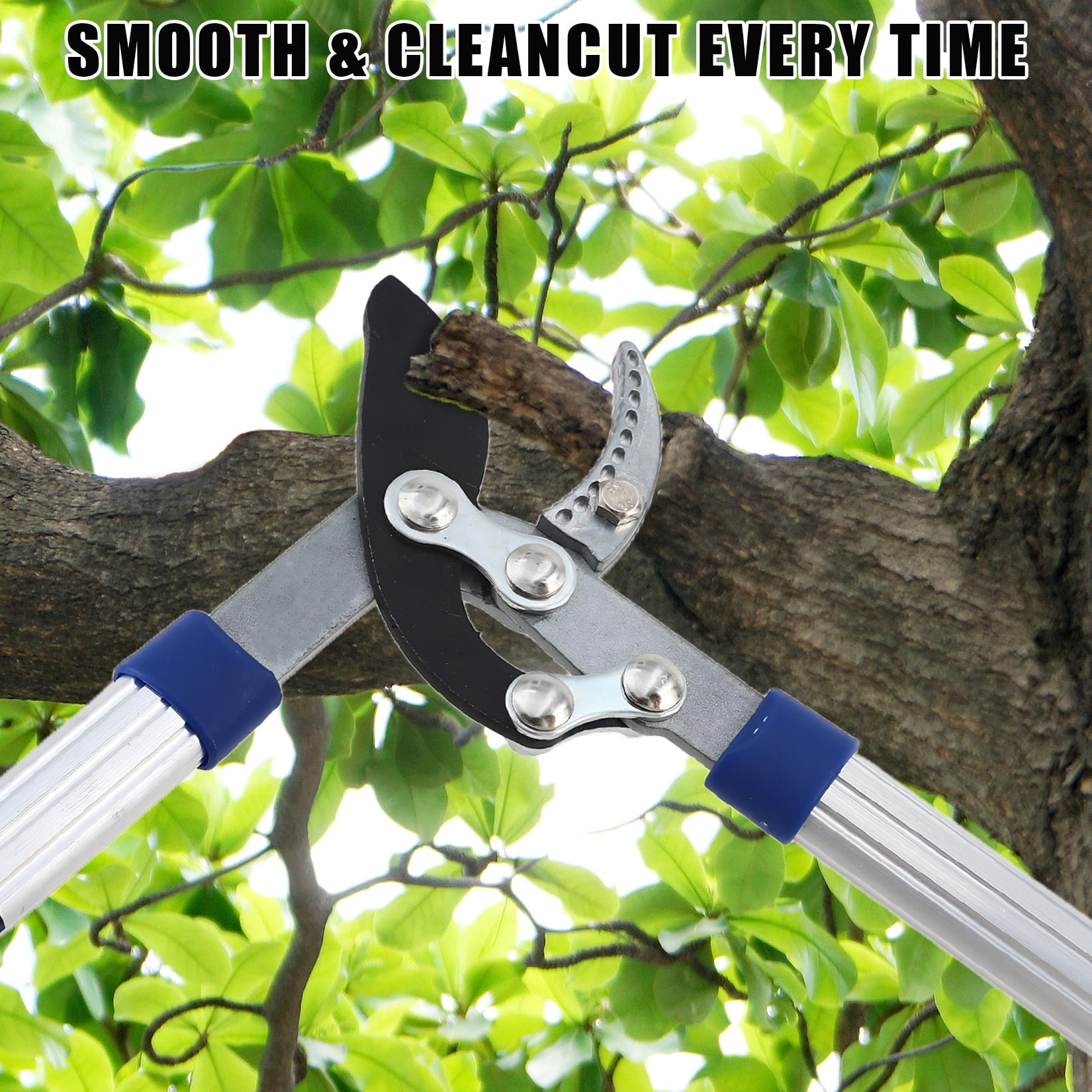 Heavy Duty Ratchet Pruning Shears with SK-5 Steel Blade, 2" Cut Capacity Garden Clippers, Aluminum Alloy Handle Hand Pruner for Tree Branches, Yard & Gardening