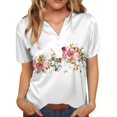 thumbnail image 2 of Womens Tops Women's Long Printed Spring/Summer Round Neck T Shirt Shirts for Women, 2 of 5
