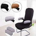 thumbnail image 3 of Lefu 2pcs Removable Chair Armrest Covers Elastic Protector Office Arm Armchair Cover, 3 of 4