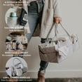 thumbnail image 4 of Parker Baby Co. Felt Diaper Caddy - Large Nursery Organizer with Removable Dividers - Gray, 4 of 7