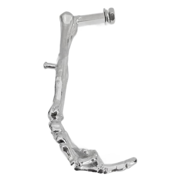 Pata de Cabra Pequeña, Única y Gótica, con Articulaciones Laterales para Motocicleta, de Aleación de Aluminio, con Ajuste de Dedo de 15 cm.