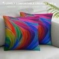 thumbnail image 3 of RUIYC Ocean Throw Pillow Cases, Abstract Ocean Rainbow Trail Cozy Pillow Cover Square Cushion Case Set Pillowcase Decorative for Home Sofa Bedroom Car Office, 3 of 5