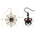 thumbnail image 4 of Halloween Crystal Rhinestones Spider Black Earrings Dangle Drop Witch Earrings Festival Bat Jewelry, 2 Pairs,, 4 of 5