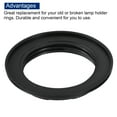 thumbnail image 4 of Uxcell E26/E27 Light Socket Rings Lamp Shade Holder Adapter Ring Black 8 Pack, 4 of 5
