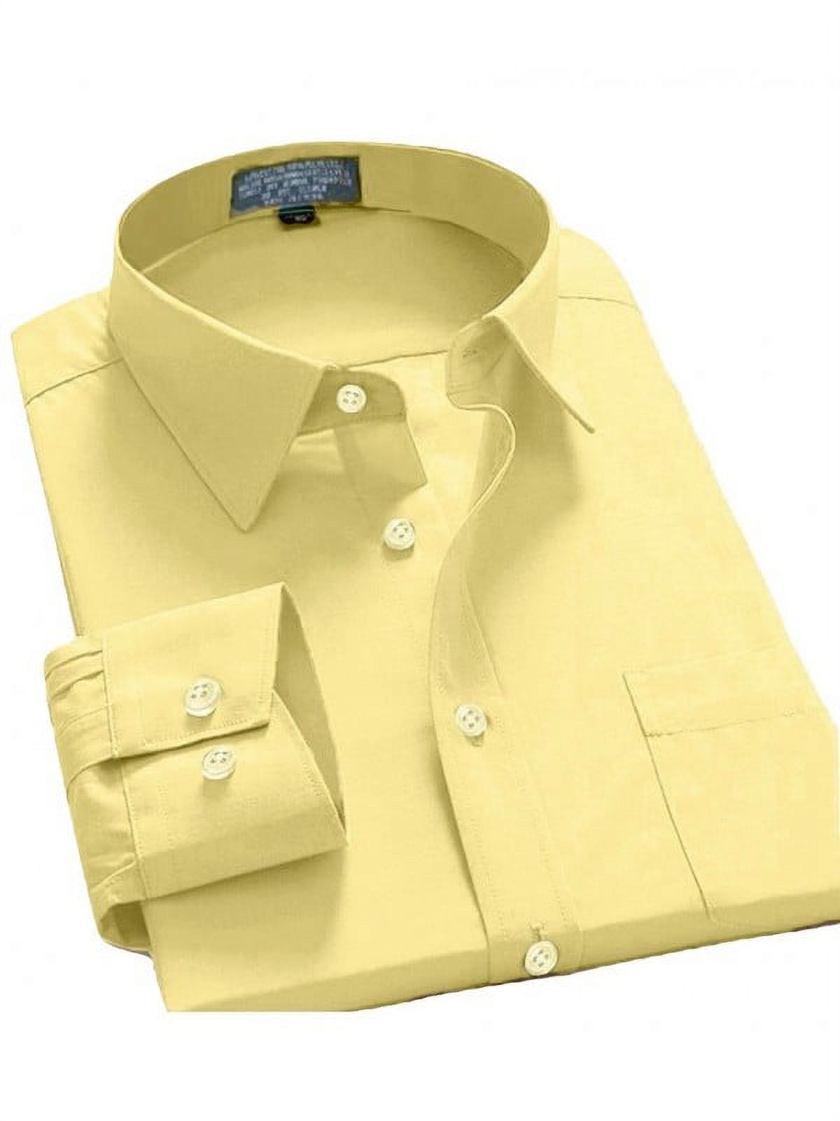 G-Style USA Men's Regular Fit Long Sleeve Solid Color Dress Shirts - Wine -  Large - 16-16.5 - 32-33 - Walmart.com