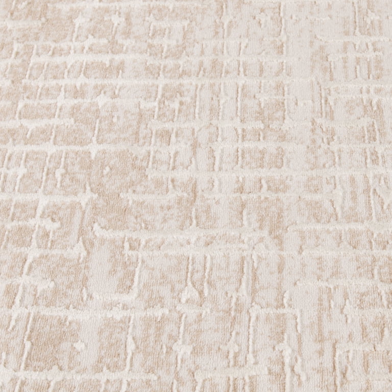 Mainstays Raised & Sculpted Neutral Abstract Indoor Area Rug, 5 ft