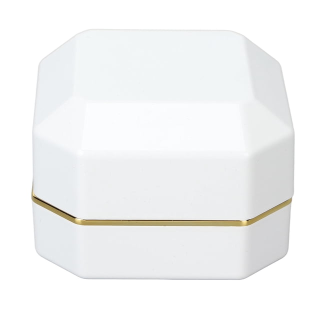 Lighted Rings Storage Box,Ring Display Box Flocking Lighted Jewelry Gift Box Light Jewelry Display Case High-Intensity Output