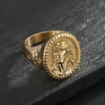 thumbnail image 4 of Fachoice Jesus Head Ring for Men Gold Jesus Head Cross Ring, Rock Jesus Head Signet Ring Vintage Christ Jesus Cross Ring, 4 of 4