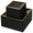 Square Black Gold-6&9.5inch, variant on Clear Plastic Party Plates 7.5&10.25inch, 120-piece Set