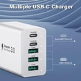 thumbnail image 4 of Cargador de pared USB C sccvee 50 W con carga rápida de 5 puertos, 4 of 7