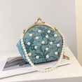 thumbnail image 3 of LinYooLi Women Mini False Pearls Chain Strap Cross-body Shoulder Bag Pearls Top-handle Bag Evening Clutch Handbag, 3 of 7