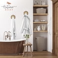 thumbnail image 4 of Autumn Alley Large Rattan Wall Hooks, Hat Hooks and Bathroom Coat Hook, Set of 5 Hexagon Hook with Gold Accent Metal Holder, Robe & Towel Hooks for Entryway, Bathroom, or Kitchen, 4 of 11
