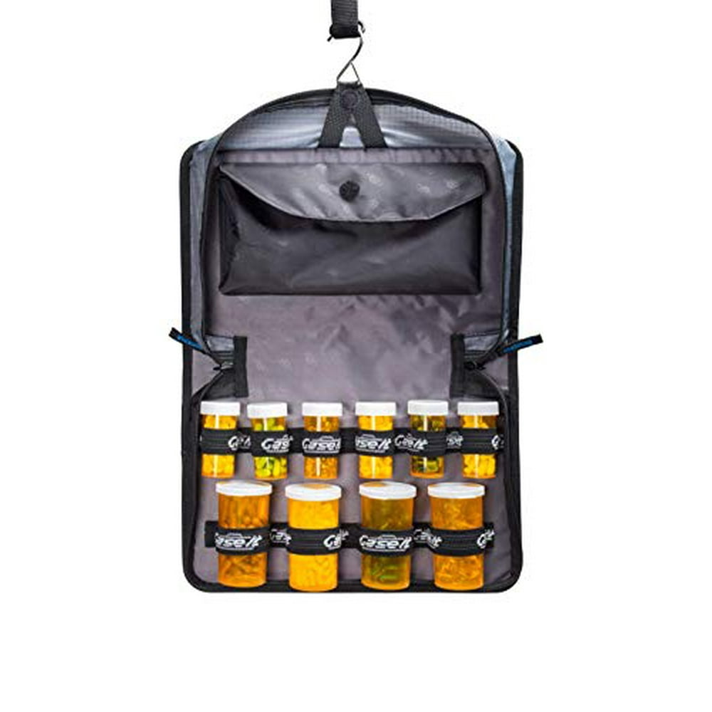 Med Manager by CaseIt, Portable Pill Organizer Case, Travel Medication