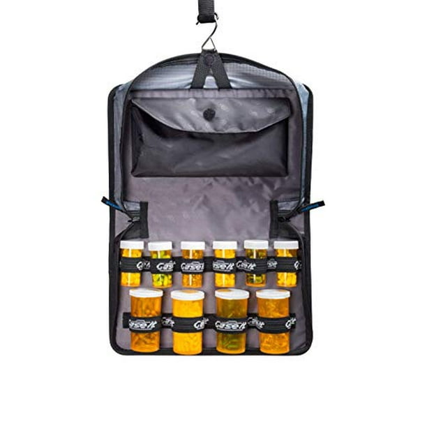 Med Manager by CaseIt, Portable Pill Organizer Case, Travel Medication
