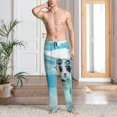thumbnail image 2 of Mens Pajama Pants, Swimming Cat Goggles Soft Sleep & Lounge Pants for Men, Cuteness Casual PJ Bottoms Pants with Pockets, 2 of 7