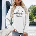 thumbnail image 2 of HNMKIU Sweatshirts for Women See This Is Why I Wanted To Stay Home Letter Print Blouse Funny Sarcastic Crewneck Going Out Tops for Women,Silver,XL, 2 of 4