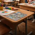 thumbnail image 6 of FORMRS A4 Clipboard Folder with Pen Holder Horizontal Foldable School Office Binder, Colorful Water Lilies Pattern, 6 of 9