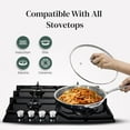 thumbnail image 3 of 9 Inch Hexagon Surface Hybrid Nonstick Stainless Steel Frying Pan with Glass Lid, Oven and Dishwasher Safe, 3 of 6
