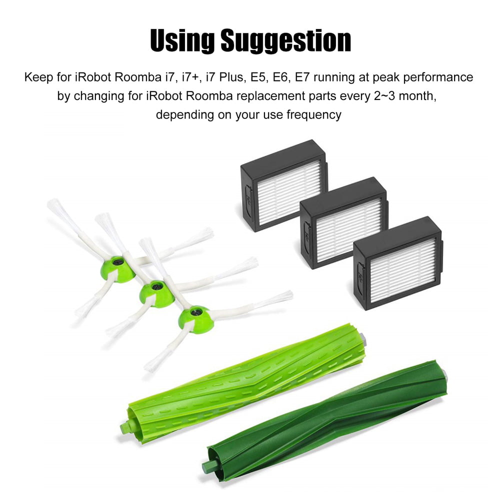 3PCS Replacement Bristle Brushes for iRobot Roomba i7+/i7 Plus E5 E6 E7 USA 