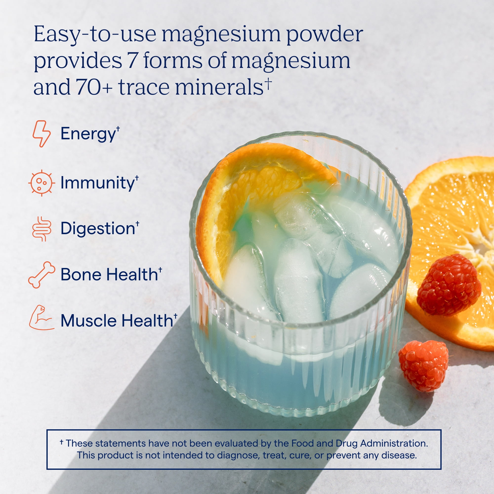 (2 pack) Trace Minerals Multi Magnesium Powder for Stress, Energy and Heart Health, Rainbow Sherbet, 30 Servings