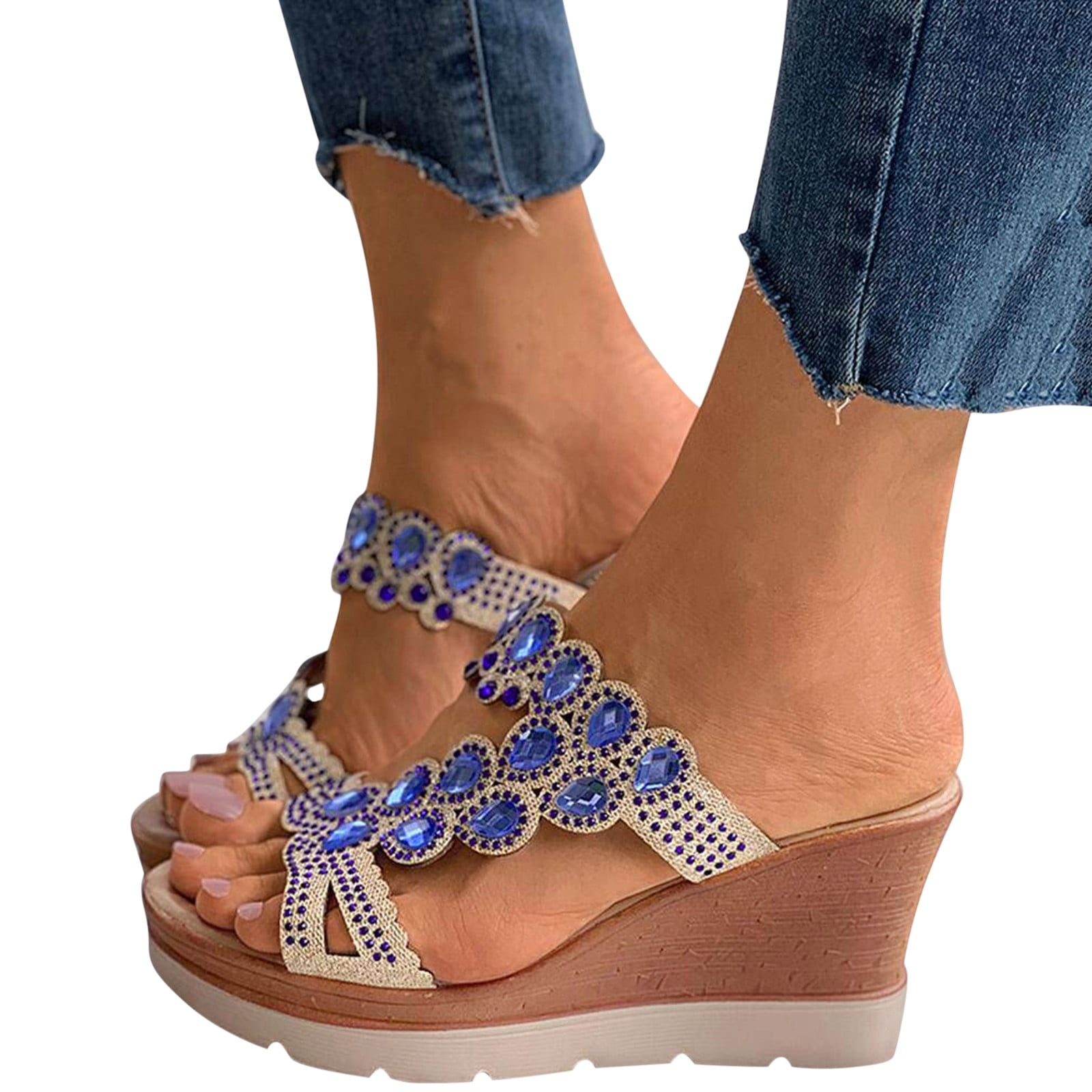 dmqupv White Platform Sandals Open Toe 
