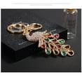 thumbnail image 2 of Beautiful Peacock Rhinestone Key Chain Crystal Purse Keychain Bag Key Ring, 2 of 6
