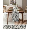 thumbnail image 6 of Hokiten Table Runners 70 Inches Long Dress Scarves, Black Grey Spring Floral Farmhouse Coffee/Dining/Kitchen Table Decor, Holiday Table Runner, Summer Botanical Watercolor Rustic 13x70 Inch, 6 of 7