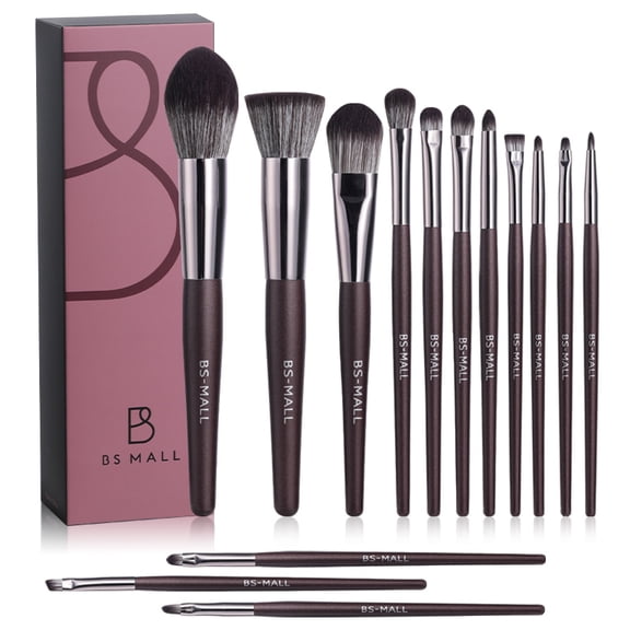 BS-MALL 14-Piece Pearlized Makeup Brush Set | Key Highlights Stylish Aesthetics Skin-Gentle Shed-Resistant Makeup Brush