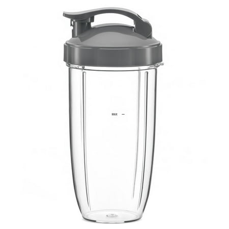 Universal Billet Accessories NutriBullet 32Oz 32 Oz Ounce Large Cup with Flip Top replacement part for Nutri Bullet 600W 900W ()
