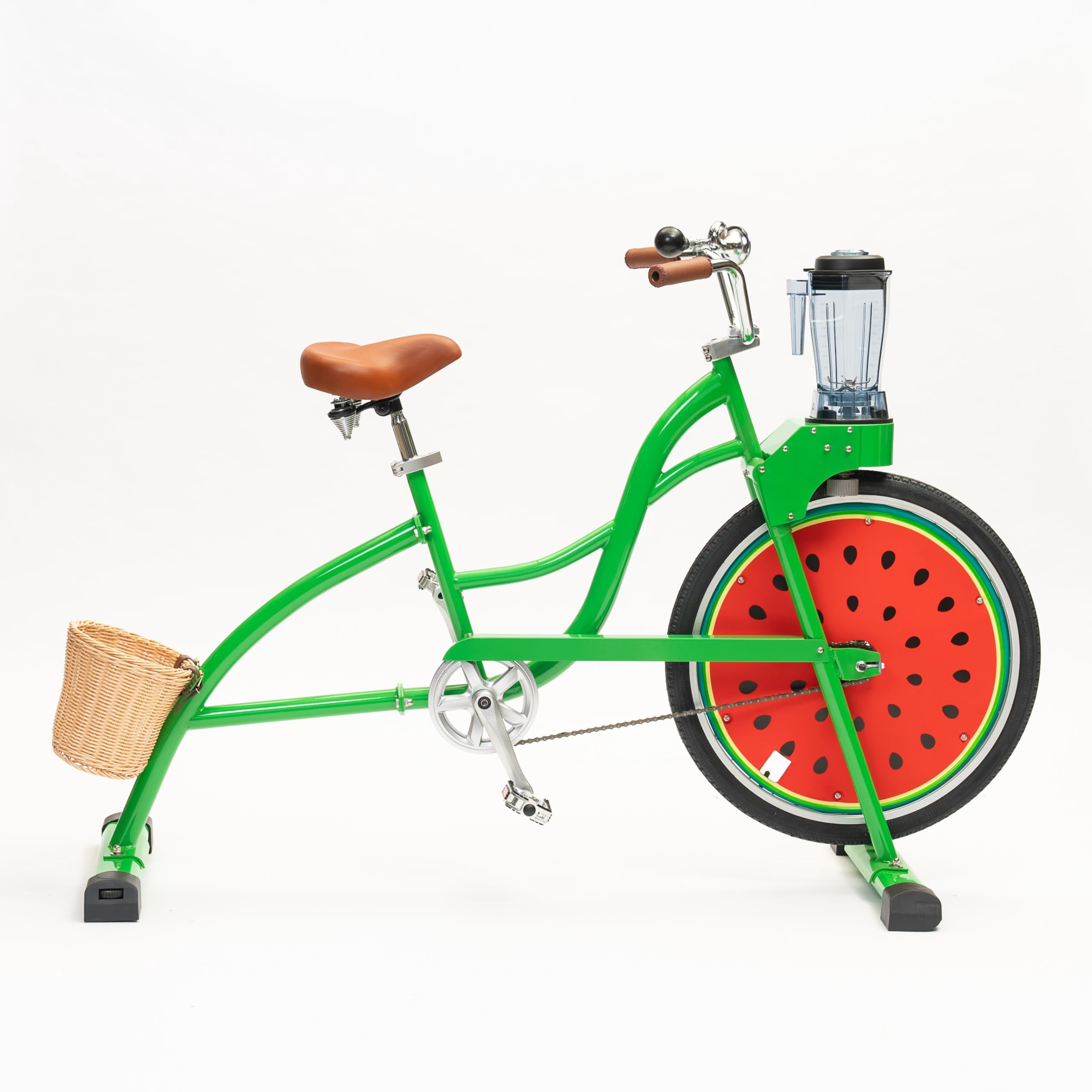 Blender Bike for Fitness, Smoothie Bike Juicer with Pedal, Stationary Bicycle for Party, Carnival, Camping, Indoor & Outdoor Use, Green