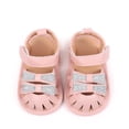 thumbnail image 5 of Zshosam Infant Sandals Baby Girl Sandals Flower Soft Sole Anti Slip Rubber Wedding Dress Flats Toddler First Walking Shoes Size 5,(Pink Infant 5), 5 of 7