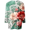 thumbnail image 4 of Xixinqiwan No Boundaries Women Tops ,Womens 3/4 Sleeve T Shirts V Neck Floral Printed Shirts Summer Casual Loose Fit Tops, 4 of 5