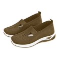 thumbnail image 2 of AUDeals Womens Breathable Orthopedic Slip On Tennis Shoes Arch Support Anti Skid Walking Sneakers (Coffee, 8.5), 2 of 9