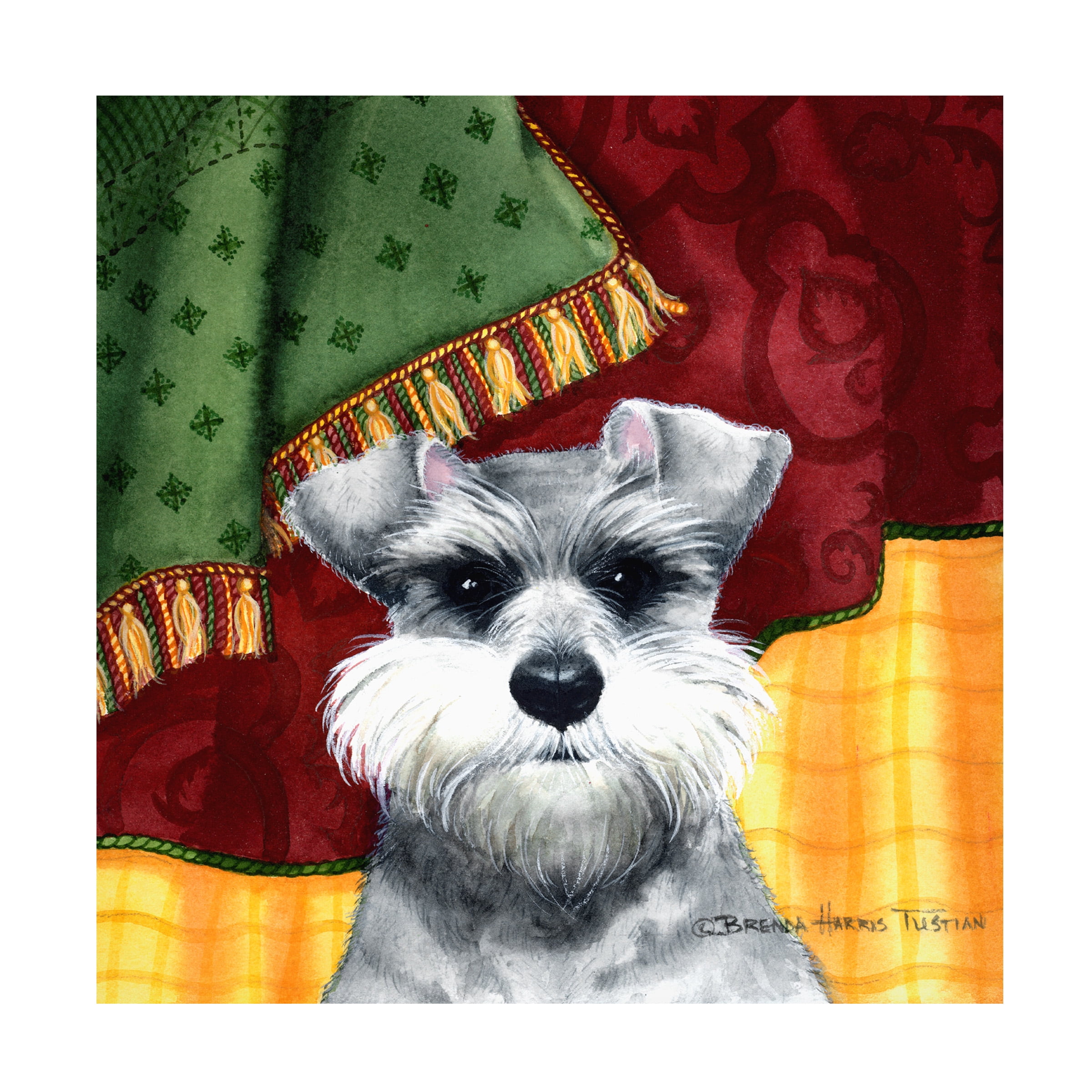 schnauzer canvas art