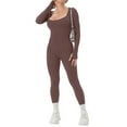 thumbnail image 7 of Women Yoga Jumpsuits Workout Ribbed Long Sleeve Sport Jumpsuits, 7 of 7